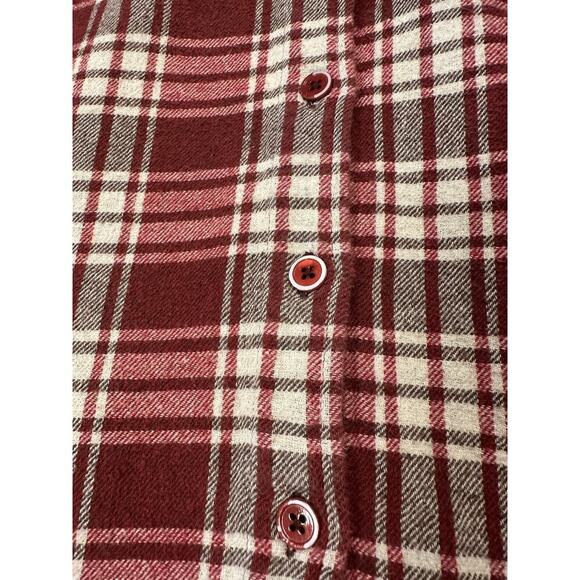 Cleo and Wolf Women's Size M Shacket Plaid Red 100% Cotton - Picture 3 of 14